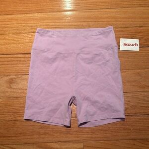 Free People Purple Bike Shorts Form-Fitting Stretchy